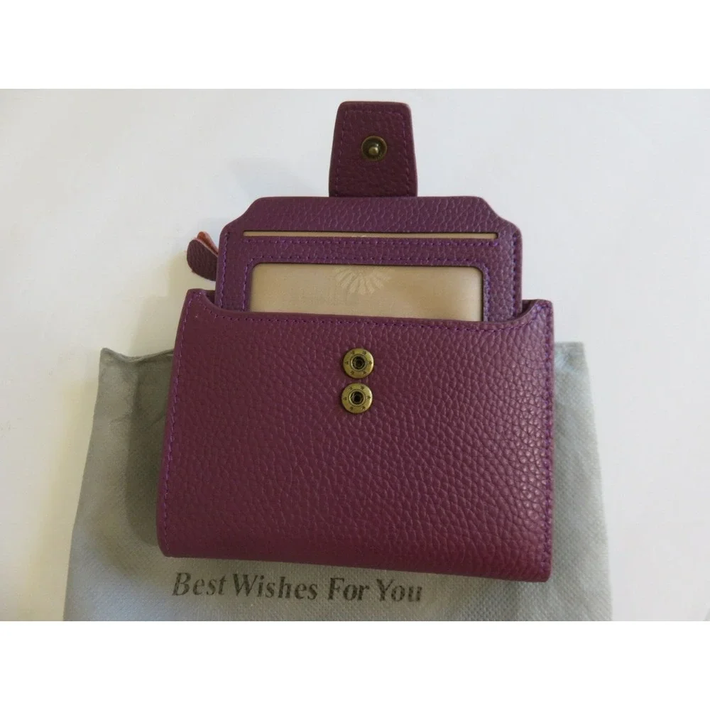 Best Wishes For You Women's Wallet‎ Purple Faux Leather Bifold NEW